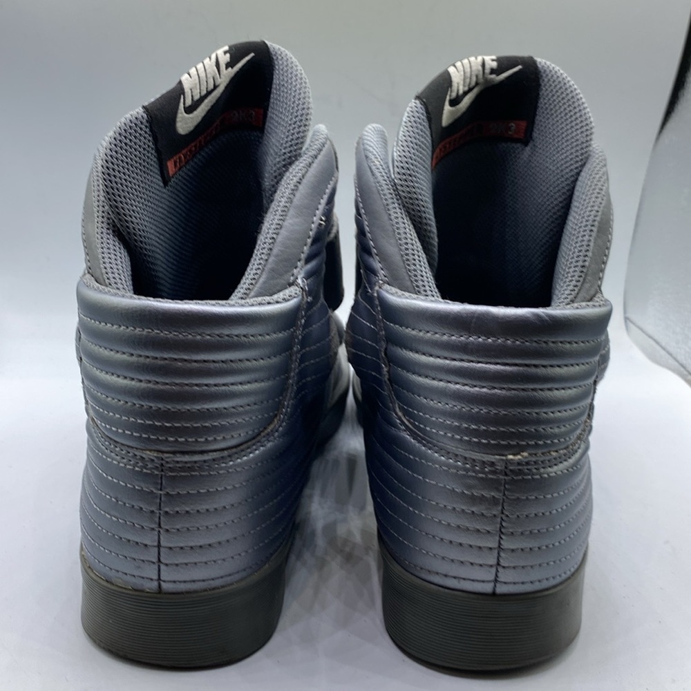 Nike Flystepper 2K3 Gray Metallic Quilted Leather Men's Sneaker Size 8 - Picture 4 of 12
